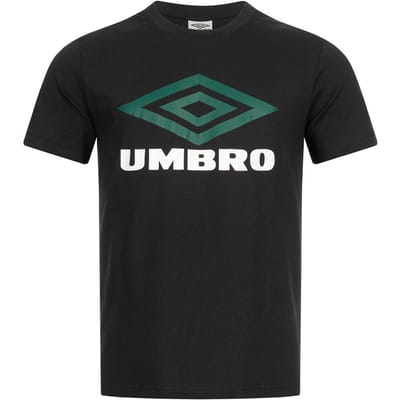 Umbro Groot Logo Heren Zwart/Groen T-Shirt