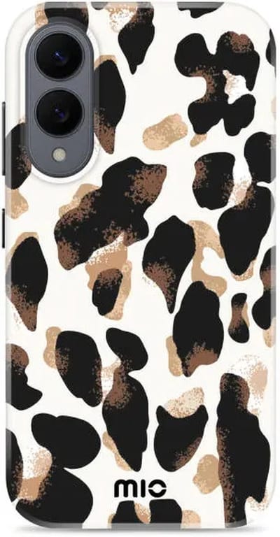 MIO by Mobilize Hoesje | Geschikt voor Samsung Galaxy S25 Edge | Compatibel met MagSafe | Hard Shell Back Cover | Leopard