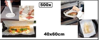 500x Vel Bakpapier en kookpapier op vel 40x60cm - bakken bakker bakplaat bak papier