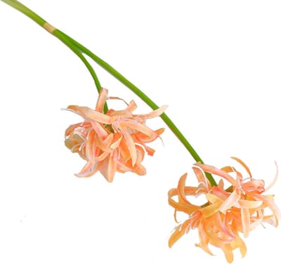 Steelbloem - kunstbloem lelie 2 bloemig 34 cm oranje
