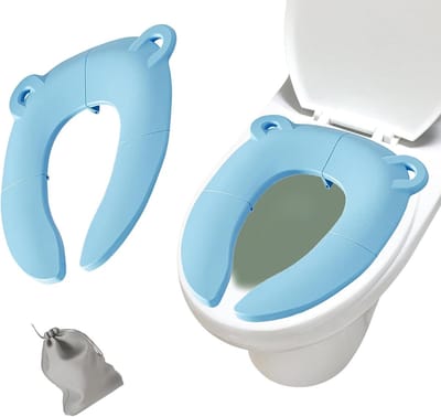 Kinder Toiletbril - Draagbare Zindelijkheidstrainer - Reizen en Onderweg - Opvouwbaar en Compact - 290 gram - Groen