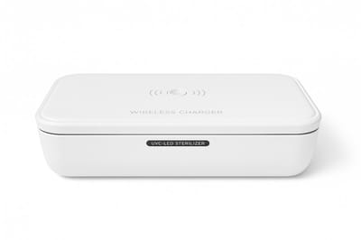 UV sterilisator en draadloze oplader voor smartphone, 99,9% desinfectie van kleine voorwerpen, elegant design