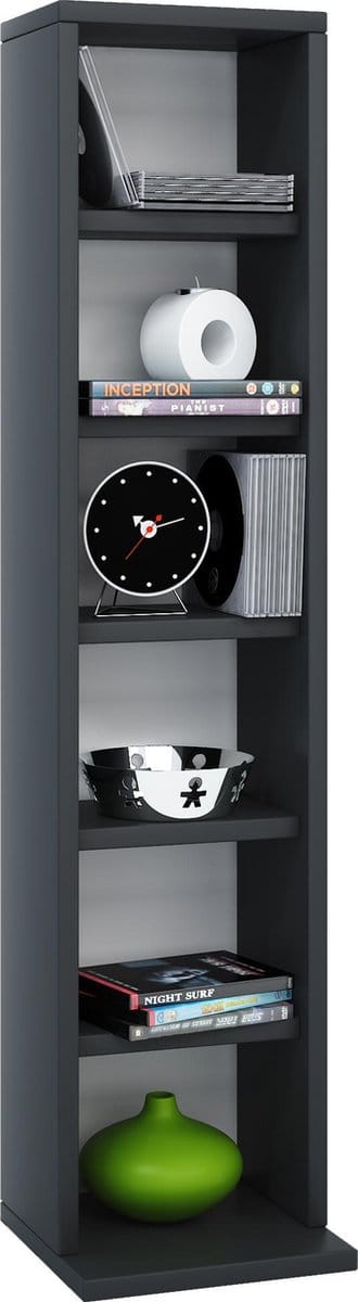 Houten CD DVD-standaard Opbergvak Bevindende plank Boekenplank Decoratieve plank Elementa