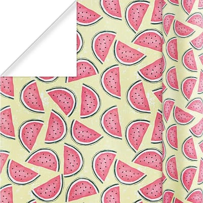 Schattig watermeloen inpakpapier voor kinderen - zomerthema verjaardag en tropisch themafeest
