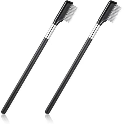 longziming -2-delige Wimper- en Wenkbrauwborstel Set – Metalen Kam, Houten Handgreep, Duurzaam & Compact