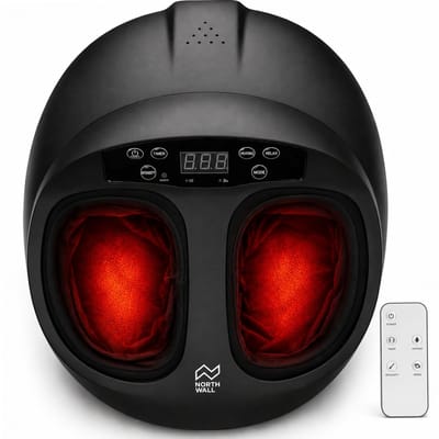 Northwall Voetmassage Apparaat - Shiatsu Voetmassage Met Luchtcompressie en Infrarood Warmte - Voor Verbeterde Bloedcirculatie, Ontspanning En Herstel - Inclusief Afstandsbediening