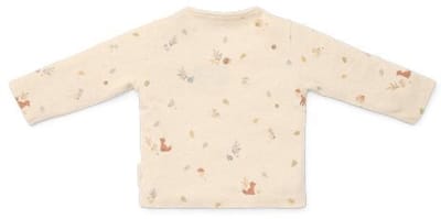 Little Dutch Shirt lange mouw - Maat 50 - T-shirt Jongens - Zand, Beige - Forest Friends Newborn Forest Nature