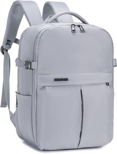 Laptoptas voor 15.6 inch laptops, waterdichte rugzak voor reizen en school, anti-diefstal, 25L, grijs