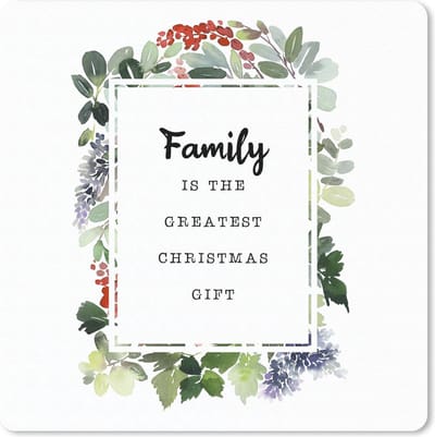 Muismat 20x20 cm - Mousepad Kerst - Quote - Familie - Muismatten - Kerst - Cadeau - Kerstcadeau voor mannen en voor vrouwen