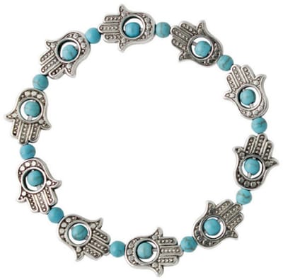 Amband- strech- handjes- turquoise - Charme Bijoux