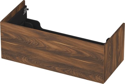 INK wastafelonderkast 1 lade greeploos push to open hout decor 100x45x38cm, noten