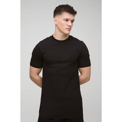 Tall Essential Muscle Fit T-Shirt | Black | Size Small