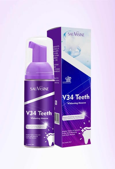 Sauvasine - V34 - Whitening Foam - Paarse Schuim - Tandpasta - 2 in 1 - 50ml