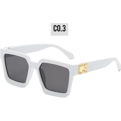 Retro Extra Laatste Grote Vierkante Zonnebril Dames Premium Zonnebril Vrouwelijk Voor Mannen Stijlvolle UV 400 Bescherming Bril Oculos De So As the picture shown white