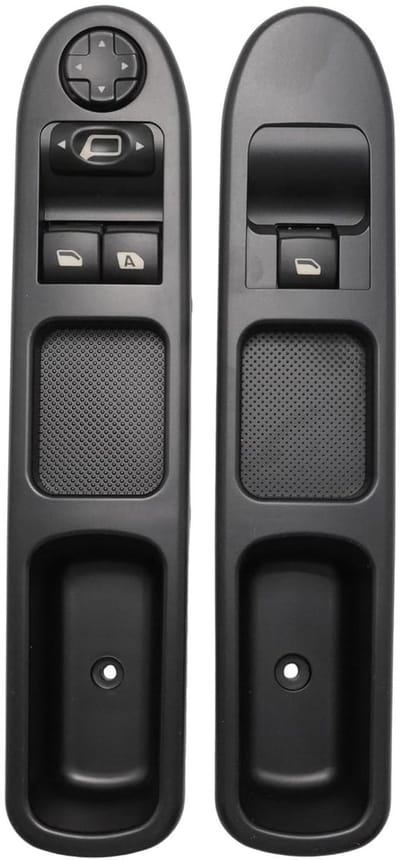 2 Stuks Raamschakelaar 6554.QC voor Citroen C3 en Peugeot 207 - Vervangingsonderdeel voor Bestuurders- en Passagierszijde, Hoogwaardige Kwaliteit en Eenvoudige Installatie