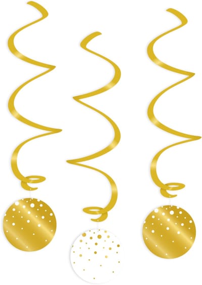 Paperdreams - Swirl decorations gold/white - Bubbles