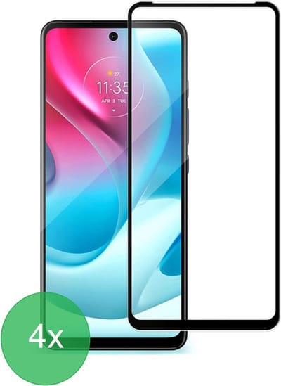 Geschikt Voor: Motorola Moto G60s / G60 / G40 Fusion Full Screenprotector 4x - screen protector - volledige glas - bescherming - beschermglas - ZT Accessoires