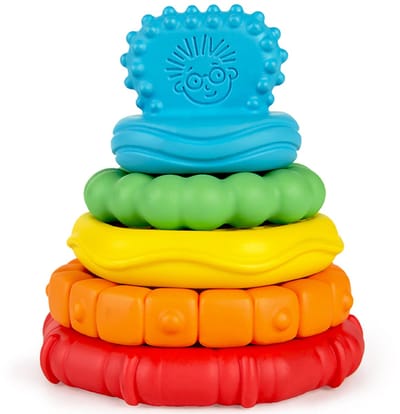 Baby Einstein Stack & Teethe Multi-Textured Teether Toy: Stapel en Bijt Multi-getextureerde Bijtring Speelgoed