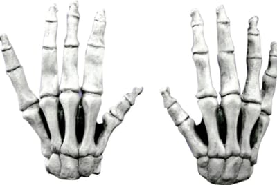 "Korte Skelet handschoenen voor volwassenen Halloween  - Verkleedattribuut - One size"