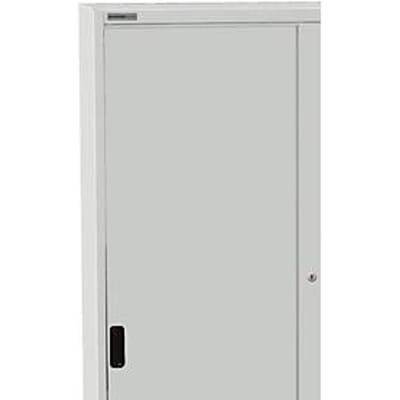 Kast, schuifdeuren, 950 x 400 x 1950 mm, lichtgrijs RAL 7035
