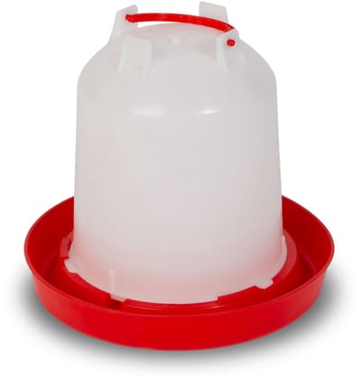 EBERTH Pluimvee-drinkbak met een inhoud van 6 liter, drinkbakken voor pluimvee, drinkbakken, automatische drinkbakken, PP-copolymeer, toebehoren voor landbouwbedrijven, draaggreep