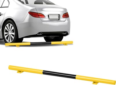 Garagedeur wielstop - Parkeerhulp parkeerbegrenzer - Voertuig veilig parkeren - Verdikte stalen buis - 180 x 13.5 x 9.5 cm