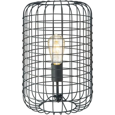 Home Sweet Home - Moderne tafellamp Netting - Zwart - 26/26/40cm - bedlampje - geschikt voor E27 LED lichtbron - gemaakt van Metaal