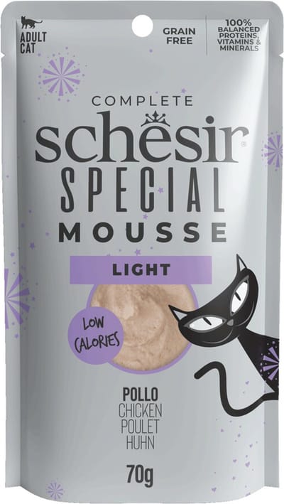 Schesir Special Cat Mousse Light Kip - 12 x 70 gr - Voordeelverpakking