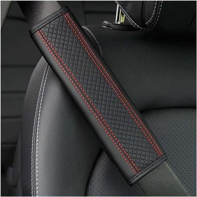 Autogordelhoezen - Schouderkussens Gordel - Comfortabel Rijden - Eenvoudige Installatie - 2 Stuks - Zwart