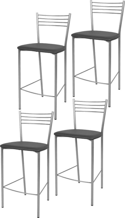 Tommychairs Elegance - Eetkamerstoelen - Set van 4 - Aluminium & Kersen - Hout