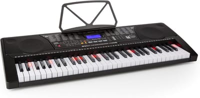 Digitaal Leertoetsenbord - Muziek Keyboard - Muziek Leren Spelen - Verlichte Toetsen - 61 Toetsen - Zwart