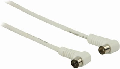 Nedis CSGP40100WT20 Coaxkabel 90 Db Iec (coax) Male Haaks - Iec (coax) Female Haaks 2,0 M Wit