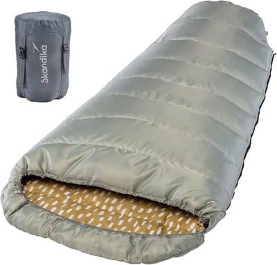 XXL Mummieslaapzak voor Volwassenen - Koppelbaar, Dubbele Slaapzak voor 3 Seizoenen tot -12 °C, 220 x 110 cm, Ideaal voor Winter, Outdoor en Kamperen