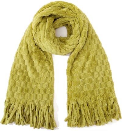 sjaal dames - groen - 180x60cm - zacht - warm -lang - omslagdoek