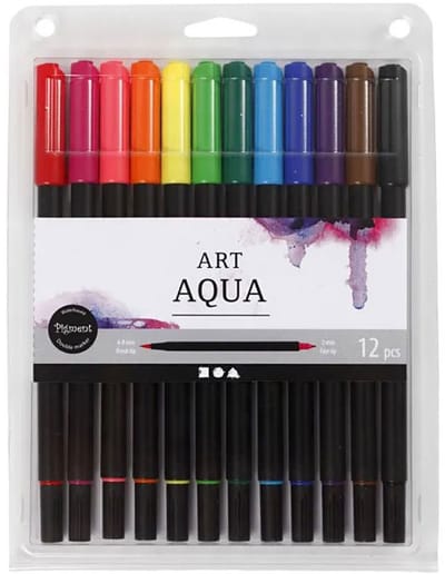 Creativ Company Pigment Art Aquarelstiften 23 cm Diverse Kleuren 12 Stuks