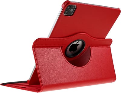 Arara Hoes Geschikt voor iPad Pro 11 inch hoes - (2022/2021/2020) - draaibaar tablethoes - bookcase - Rood