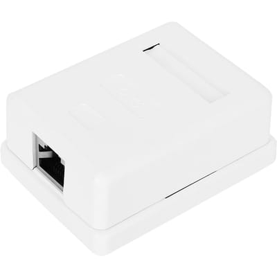 2 stuks Desktop Informatie Aansluitdoos RJ45?8P8C CAT6 Enkele Poort Afgeschermde Netwerkbekabeling Opbouw