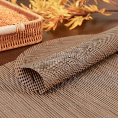 Candala Wasbare Placemats, Hittebestendig PVC-Placemats voor keukentafel Antislip Ontbijtplankjes Rond, Diameter 38 cm. (Groen, Ronde set van 8)