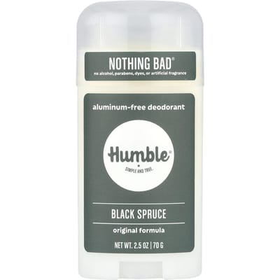 Humble Brands, Aluminum-Free Deodorant, Black Spruce, 2.5 oz (70 g) white