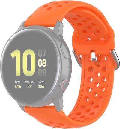 Siliconen bandje - geschikt voor Garmin Venu (2 Plus) / Venu SQ (2) / Vivomove (Style - Sport) / Vivoactive 3 / 5 / 6 / Forerunner 55 / 165 / 245 / 645 / 570 - 42mm - oranje