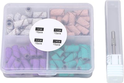 Nagelvijlkapjes met Mandrel - Eeltverwijderaar Set - Nagelverzorging Thuis - Speciaal Ontworpen Kapjes - 60 stuks - Niet gespecificeerd