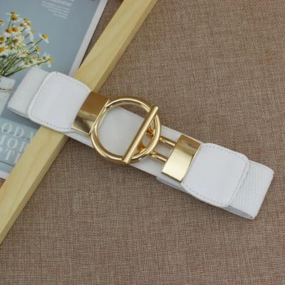 Mode Jurk Taille Riem Voor Vrouwen Eenvoudig Taille Elastisch Dames Band Ronde Gesp Decoratie Jas Trui Feest Taille Riem