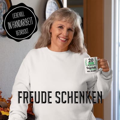 Koffiemok met spreuk - Jubileum mok - Cadeau geven - Vaatwasmachinebestendig - 330ml inhoud - Wit zwart