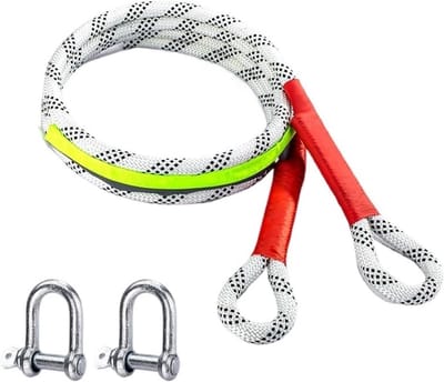 Sleepkabel Nylon - Noodreddingskabel - Voertuigen Vervoeren - Verstevigde Stalen Gesp - 5 Meter - Zwart