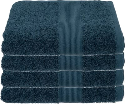 Atmosphera Badhanddoek Towelmaster - 4x - petrol blauw - luxe - 50 x 90 cm - katoen - 450 grams - badkamer handdoek