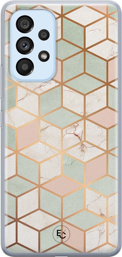 Hoesje geschikt voor Samsung Galaxy A33 - Pastel Kubus - Soft Case - TPU - Print - Multi - ELLECHIQ
