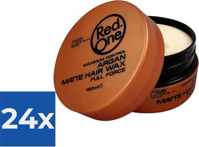 Red One Haar Styling Wax - 150 ml. - Argan - Matte Hair Wax - Voordeelverpakking 24 stuks