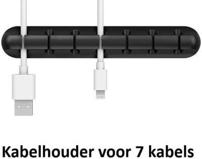 7 kabels - Kabelclips Zelfklevend - Kabel Organiser - Kabelgoot - Kabelbinders - Kabelslot -Bureau Organisers - Organizer - Kabelgoten - Cable Management - Clips - Binders- Zwart - Underdog Tech