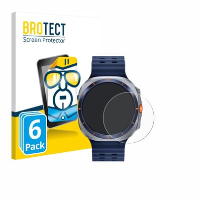 BROTECT - Screenprotector voor Samsung Galaxy Watch Ultra 2025 (47 mm) - Folie Beschermfolie transparant 6 Stuks