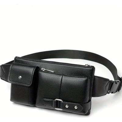 Multi-Pocket Pack Taille Tas Slanke Schoudertas Portemonnee Verstelbare Riem Casual Tas Buiten Tas gray